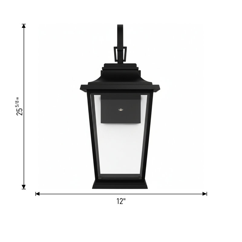 Warren LED Outdoor Wall Lantern, 25.625" H x 12" W x 13.5" D