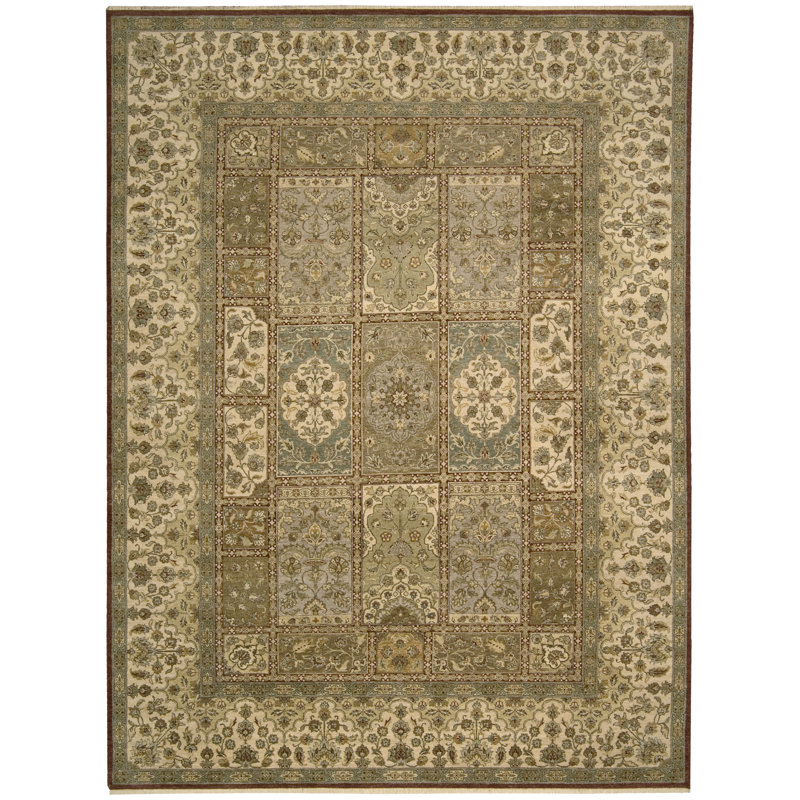Legend Wool Oriental Multicolor Hand-Knotted Area Rug 7'9" x 9'9"
