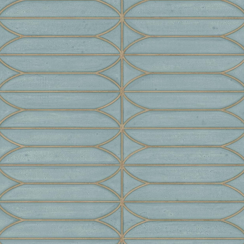 Branley Modern Geometric Wallpaper, Denim