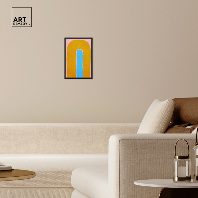 Isn't That Sweet Modern Abstract Geometric Wall Art by Art Remedy, Black Framed, 16" H x 11" W