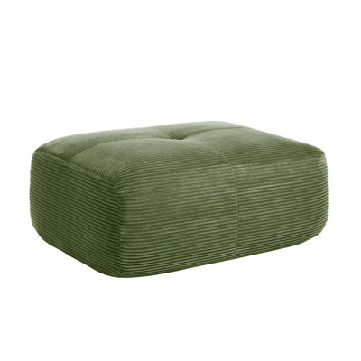 Rectangle Upholstered Ottoman for Indoor Use Featuring Premium Corduroy Fabric, Compact Design, No-Assembly Convenience, and Multi-Functional Seating or Footrest Capability.