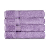 Central Park Studios Grace Textured Zero Twist Set of 4 Bath Towels in Bleached Denim, Size: 4 Pack