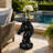 Horse Head Side Table, Unique Animal End Table with Round Top, 24" Tall Modern Resin Statue Nightstand for Living Room, Entryway & Farmhouse Decor - Black-1772698395