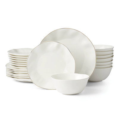 Lenox Blue Bay White 24-Piece Dinnerware Set