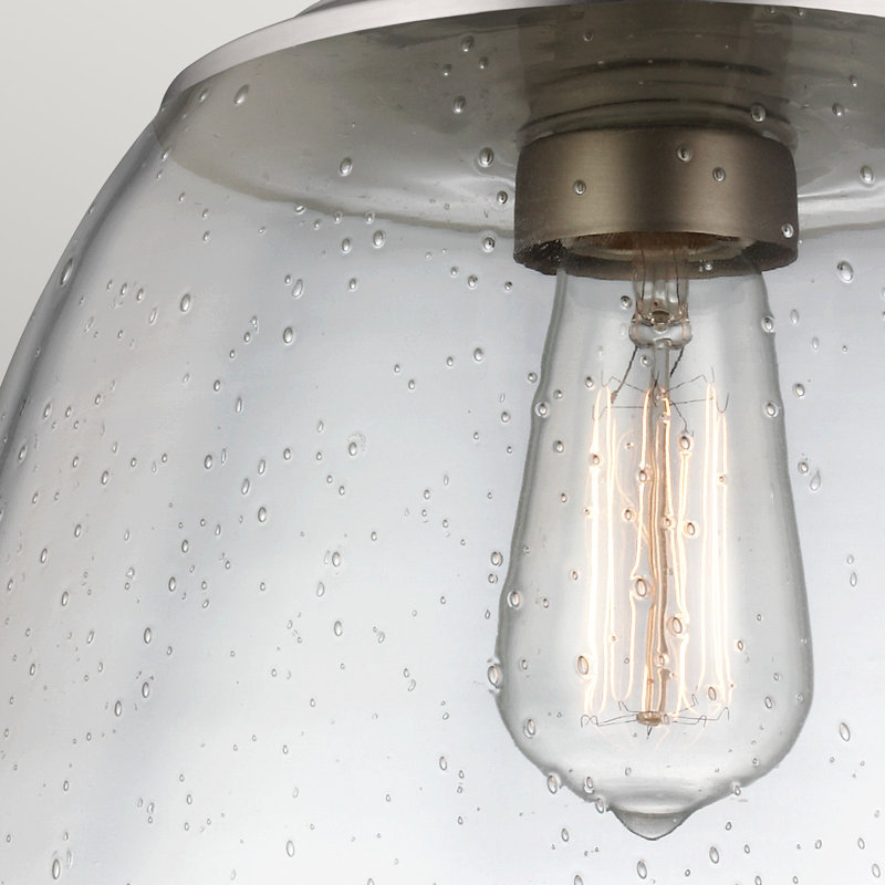 Jonesboro 1 - Light Aged Brass Dome Pendant, 52.1cm H x 35.5cm W x 35.5cm D, Satin Nickel