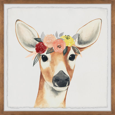 Dahlquist 'Flower Crowned Deer' Framed Print