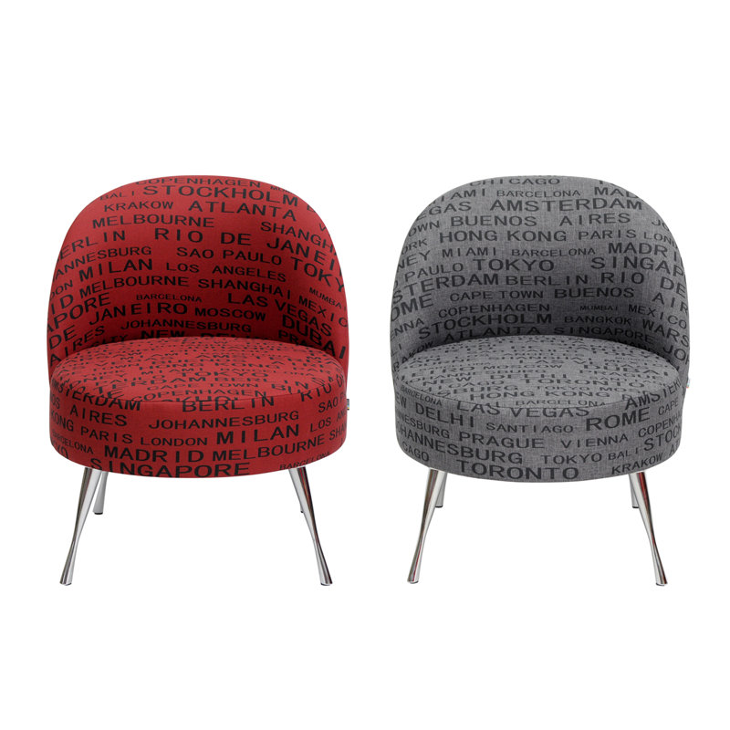 Loft Upholstered Accent Chair, Red