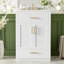 Meuble-lavabo 24 po avec lavabo en céramique intégré, armoire de salle de bain avec 2 portes, 1 tiroir basculant, meuble-lavabo simple pour salle de bain petite et moyenne, blanc-1202651643