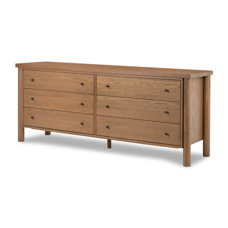 Linda 75'' W 6 - Drawer Dresser, Brown