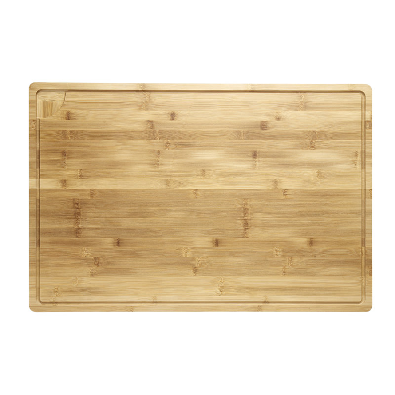 20×30 Inch Extra Large Bamboo Cutting Board - Reversible Butcher Block with Deep Juice Grooves. Pre-Oiled, Easy to Carry via Handles