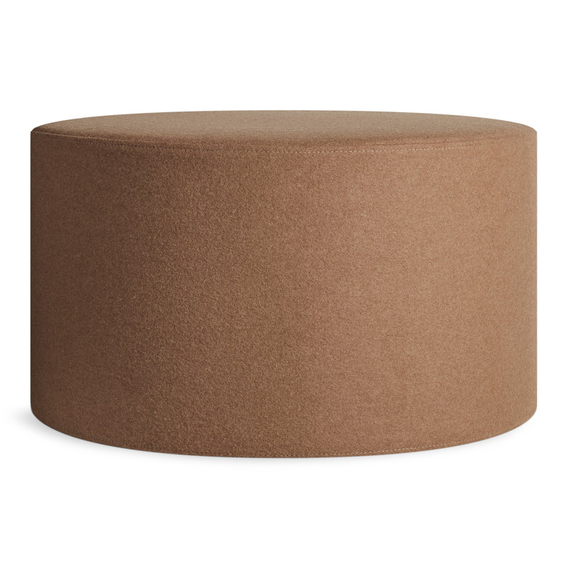 Bumper Round Ottoman, Brown