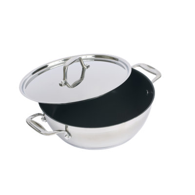 Dexam Non-Stick Stainless Steel (18/10) Saute Pan with Lid