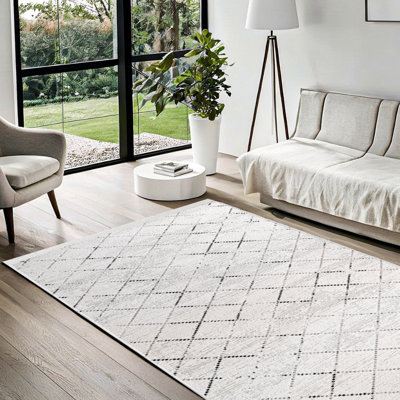 Tapis gris lavable à la machine antidérapant à imprimé numérique gris
