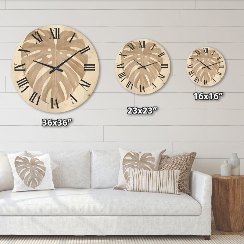 Horloge murale Monstera, Très grand