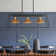 3 - Light Island Open Rectangular Linear Chandelier With Cone Shades