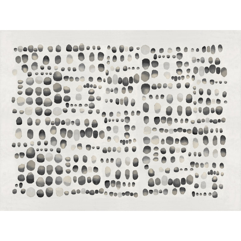 «Beryle Playful Black and Gray III» par Angela Perry, reproduction sur toile tendue, H 30 po x l 40 po