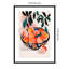 «Ottilie Fresh Peach Fruit Bowl» par Treechild, impression sur bois encadrée-56459758-56459754