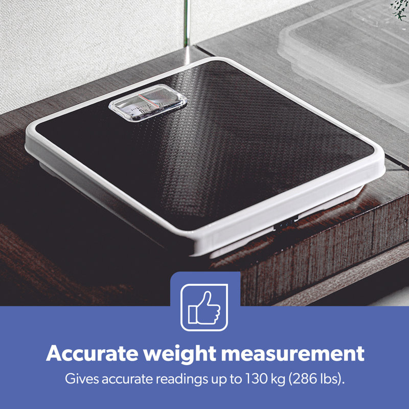 Geepas Mechanical Bathroom Scale Body Weight Scale with 130KG/287lb Capacity