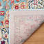 Tapis oriental oriental fabriqué à la machine ivoire / turquoise-6453065