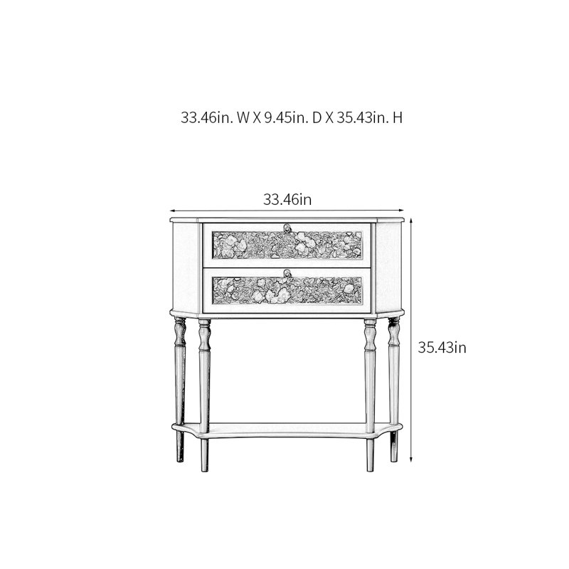 Retro Multifunctional Art Console Table