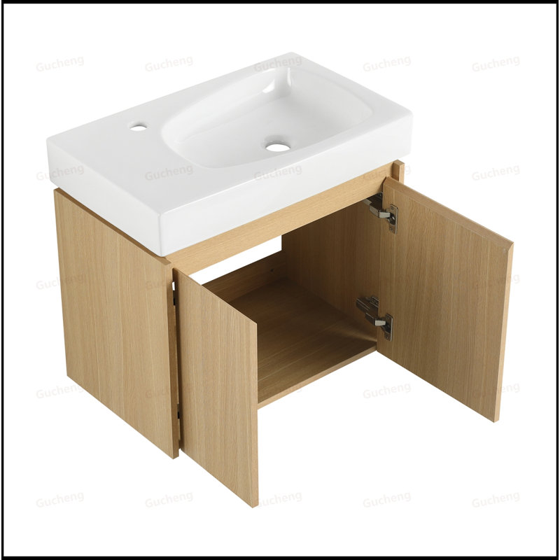 Ensemble de meuble-lavabo mural 24 po, Naturel