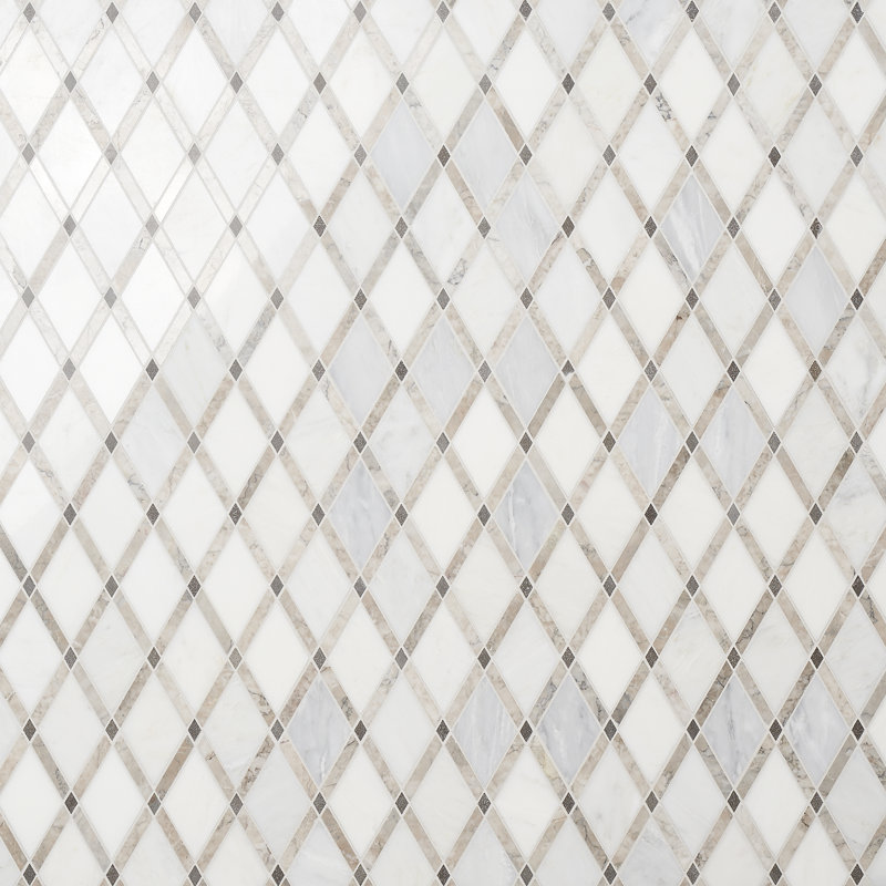 Carreau de mosaïque fantaisie Grand Marble, Gris Lagos