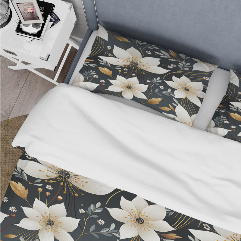 Ensemble de housse de couette Enura, Housse de couette pour grand lit et 2 taies décor