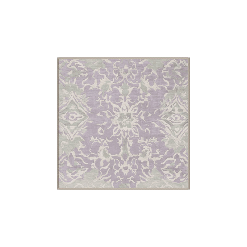 Machine Washable Beige Area Rug, Square 7'