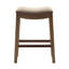 Tabouret de comptoir intriguant avec siège en bouleau et garniture cloutée en cuivre