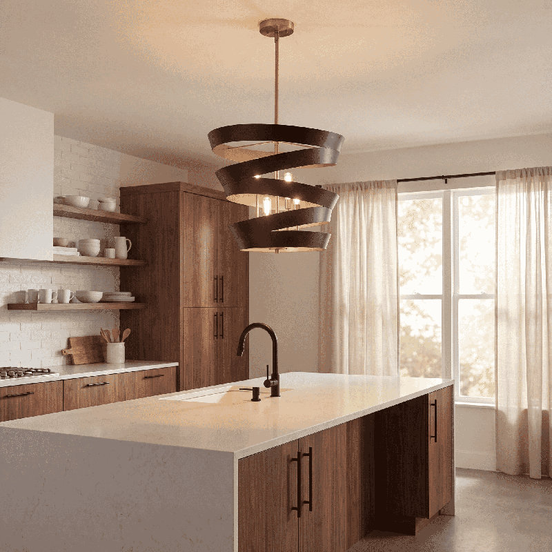 Malek 4-Light Dimmable Tiered Chandelier