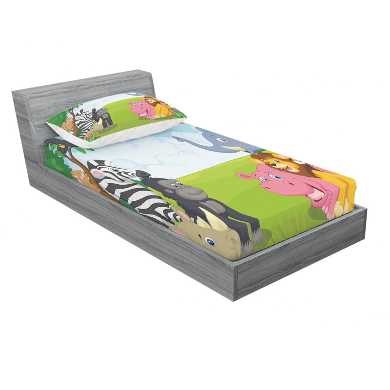 Ensemble de draps pour chambre d'enfant, Ensemble de draps pour lit simple avec drap-housse