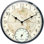 Horloge murale d'extérieur ronde en verre 14 pouces - noire