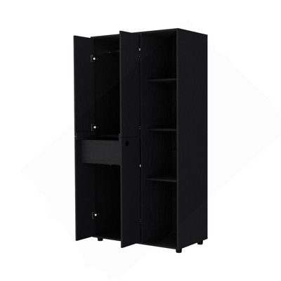 Armoire noire à 1 tiroir