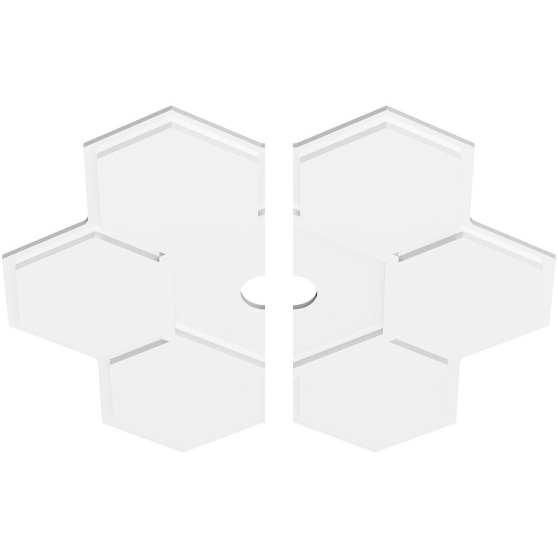 Médaillon de plafond contemporain en PVC de qualité architecturale émeraude l 24 po x H 12 po x P 7 po x P 8 1/4 po x P 1 po