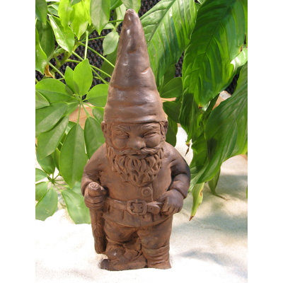 Hiking Gnome Statue