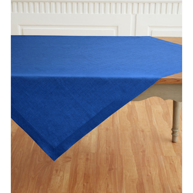 Fete - 100% Pure Linen Table Throw, Royal Blue, Solid Color