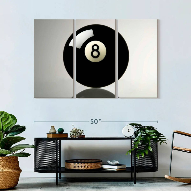 «Pool Ball», impression murale sur toile 3 pièces, H 32 po x l 50 po x P 1,25 po