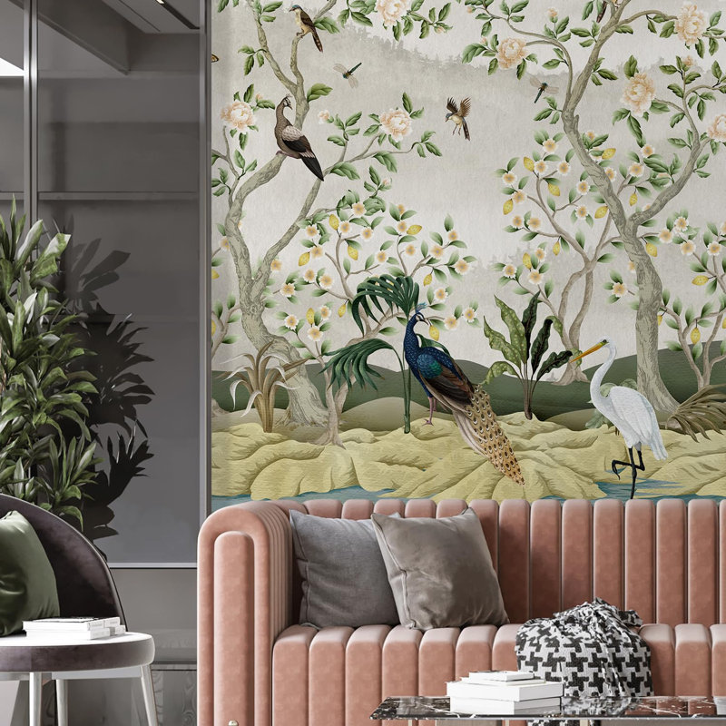 Bordure florale pelez et collez, L 48 po x l 48 po