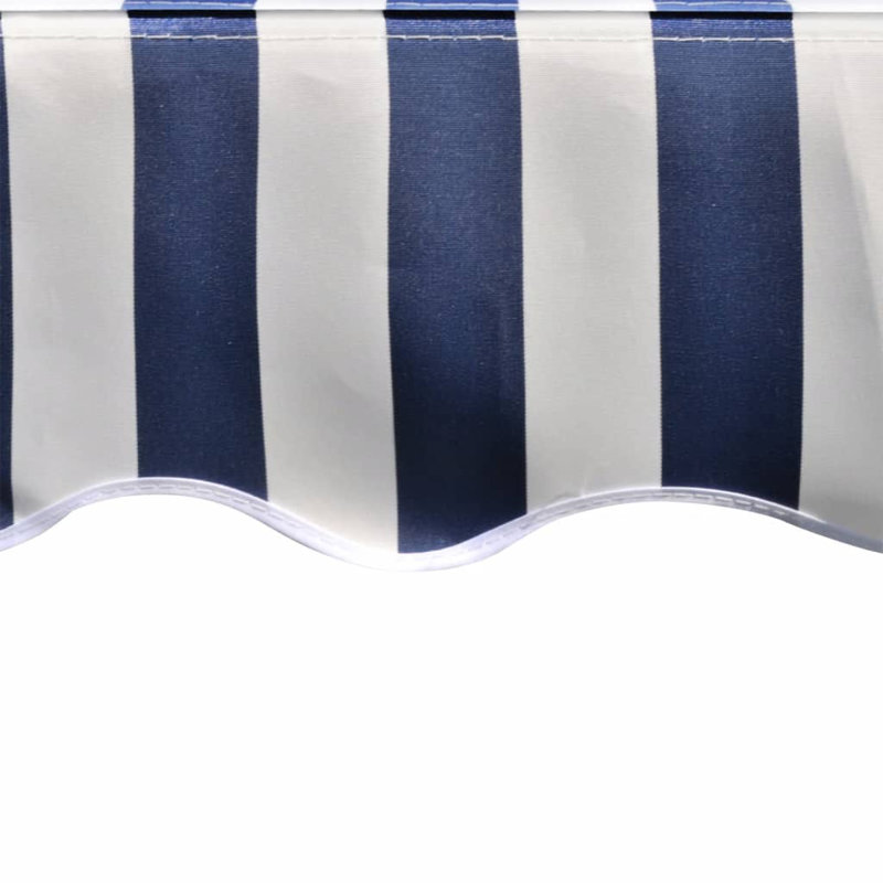 Awning Top Sunshade Canvas, Blue/White, 250cm W x 350cm D