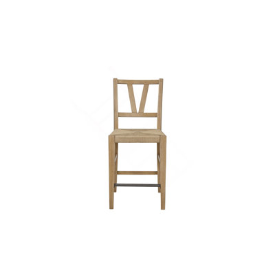 Chaise à hauteur de comptoir à lattes (ensemble de 2)