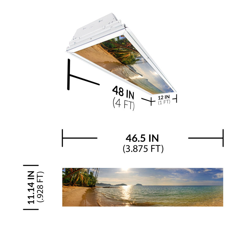 Beach Rectangle Fixture Component Ceiling Light