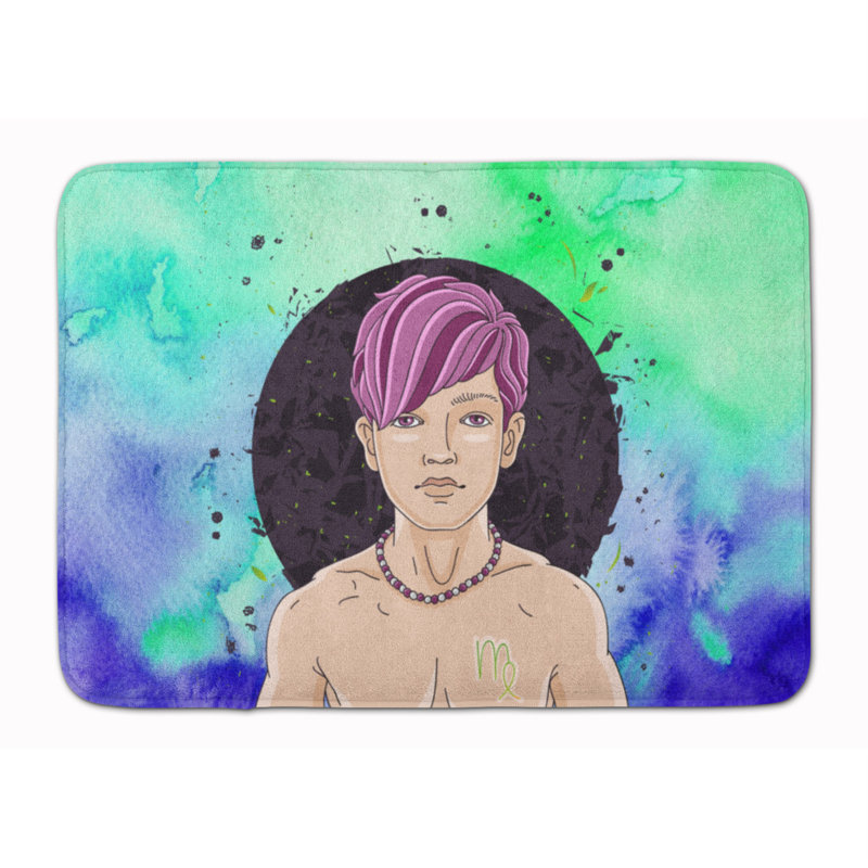 Tapis pour salle de bain en mousse à mémoire de forme virgo zodiac
