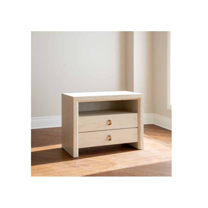 Millies 2 - Drawer Solid Wood Nightstand, Ivory