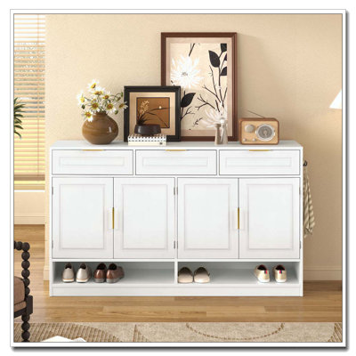 Accent Cabinet With 3 Drawers & 4 Doors