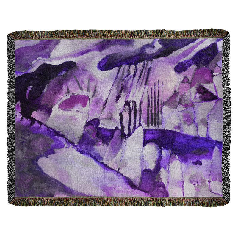 Jeté en coton wassily kandinsky, landscape, Mauve
