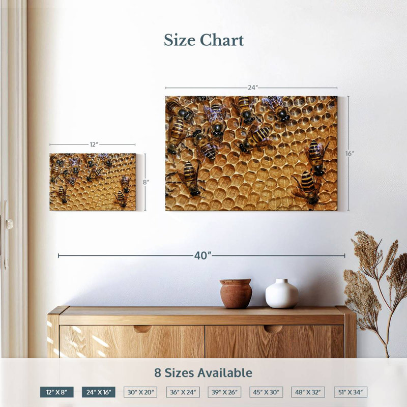 Abeilles Brampt, H 16 po x l 24 po