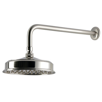 Kingston Brass Trimscape 8-Inch Round Brass Shower Head with 17-Inch Ceiling Mounted Shower Arm