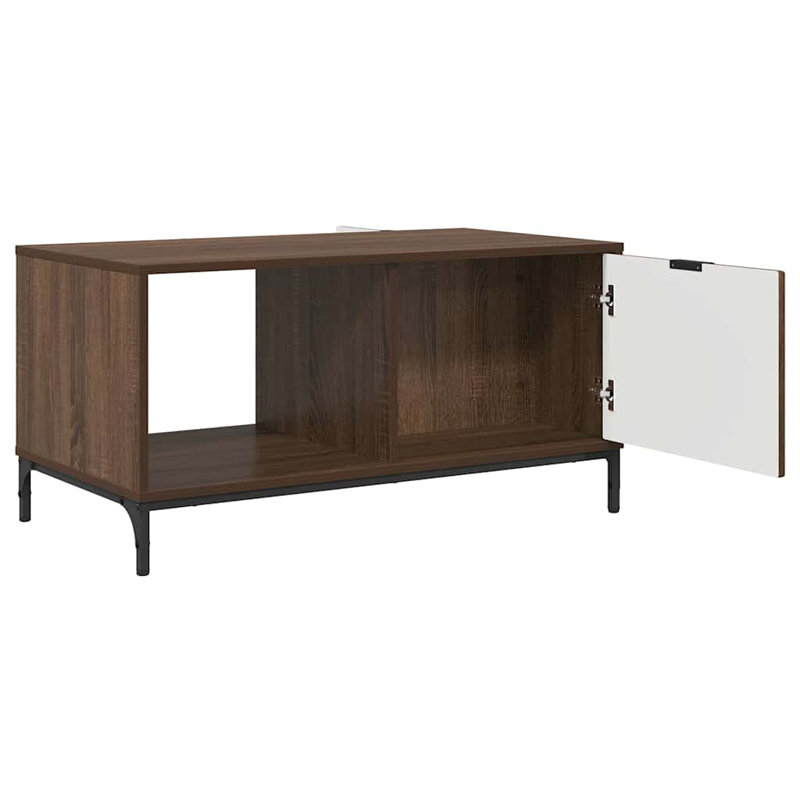 Coffee Table with Storage, Brown Oak
