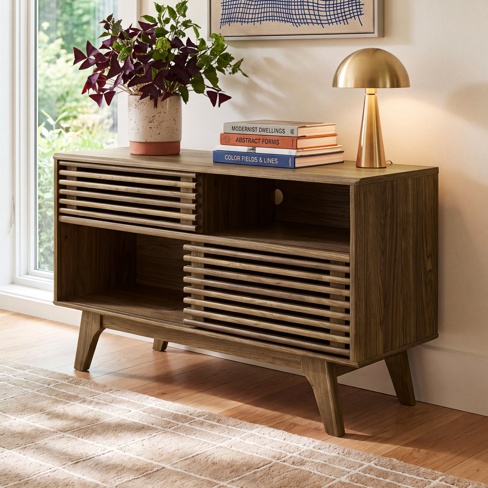 Render TV Stand, Walnut
