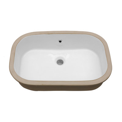 Topcraft White Ceramic Rectangular Undermount Bathroom Sink With Overflow, 22 X 15.25 X 7.75 Inches